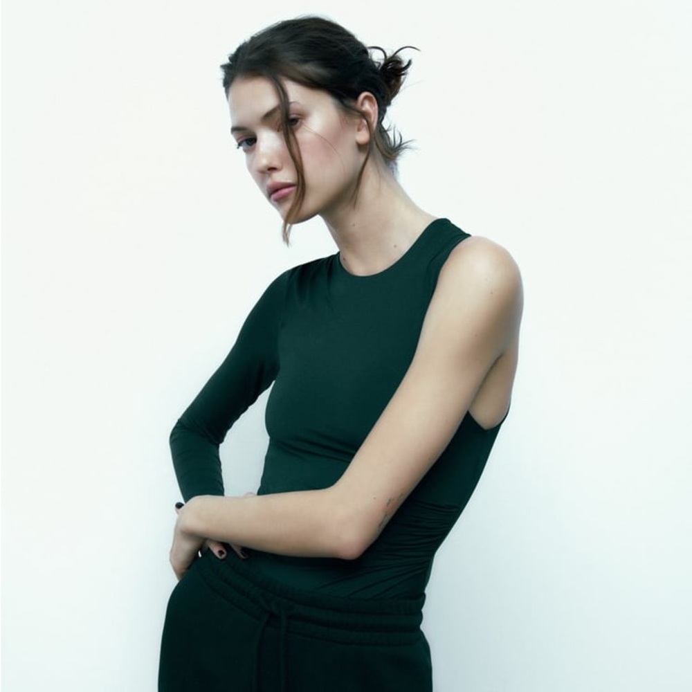 ZARA asymmetrical bodysuit